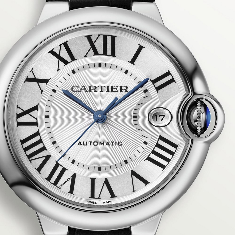 Đồng Hồ Cartier Ballon Bleu De Cartier Watch 40mm Nam Xám Đen